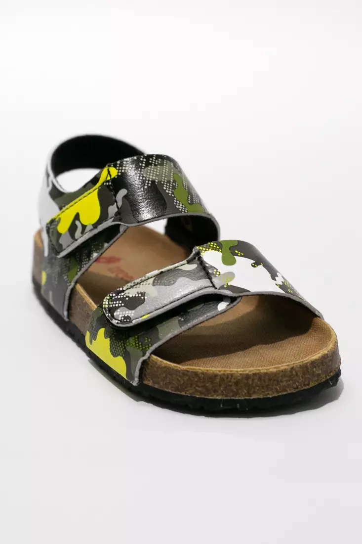 Yellow double hot sale buckle sandals