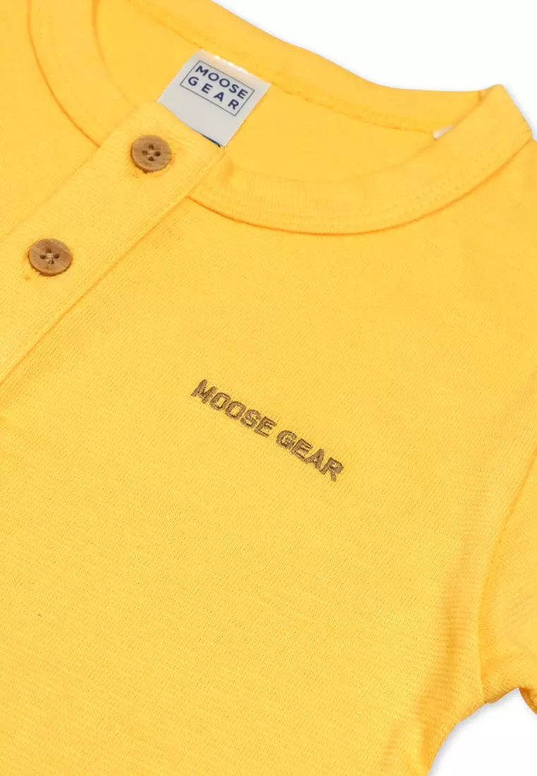 Boys Henley T-Shirt with Pipping Collar