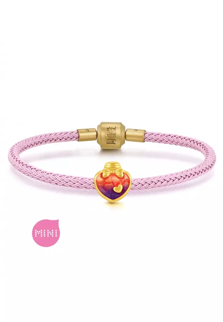 999 24K Solid Gold Wishes Pot Mini Charm 93533C (Bracelet not included)