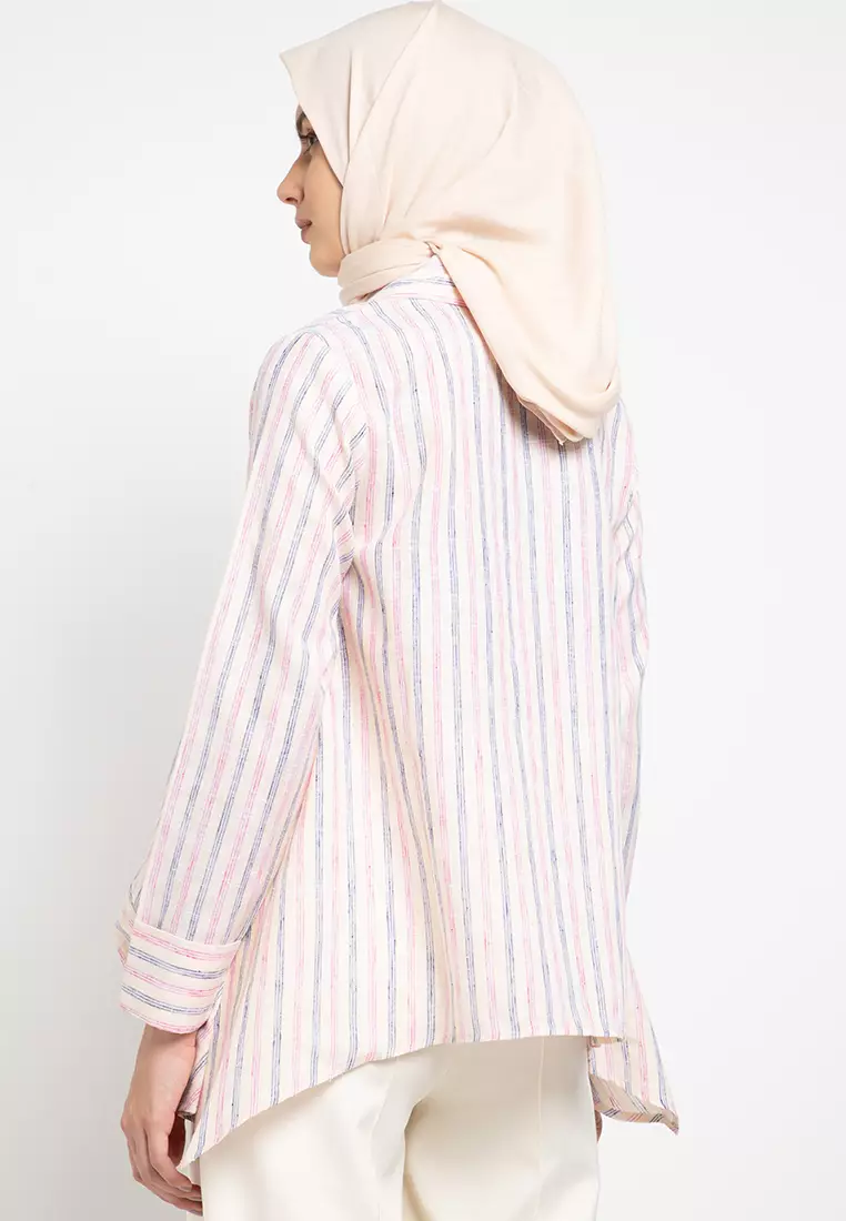 Maja Shirt In Pink Cream Stripes