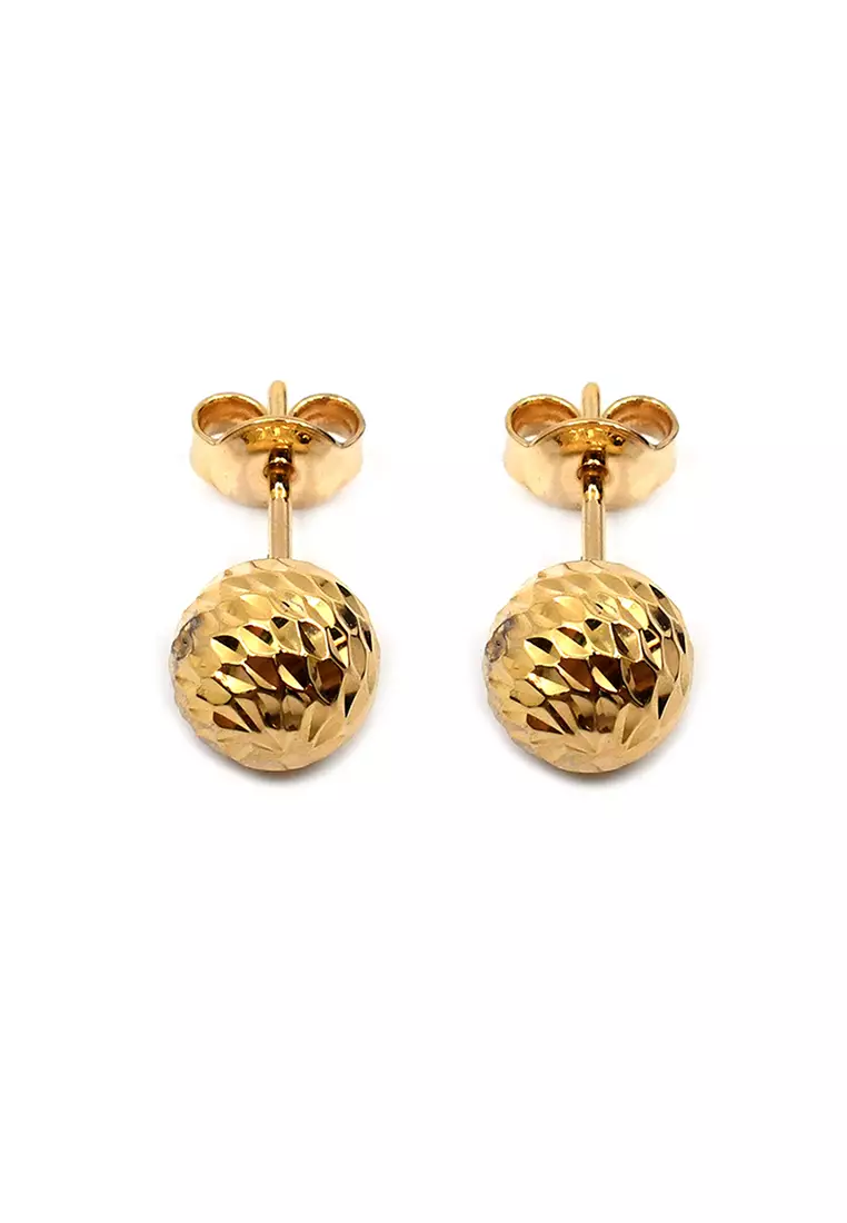 18K Italian Made Yellow Gold Earrings