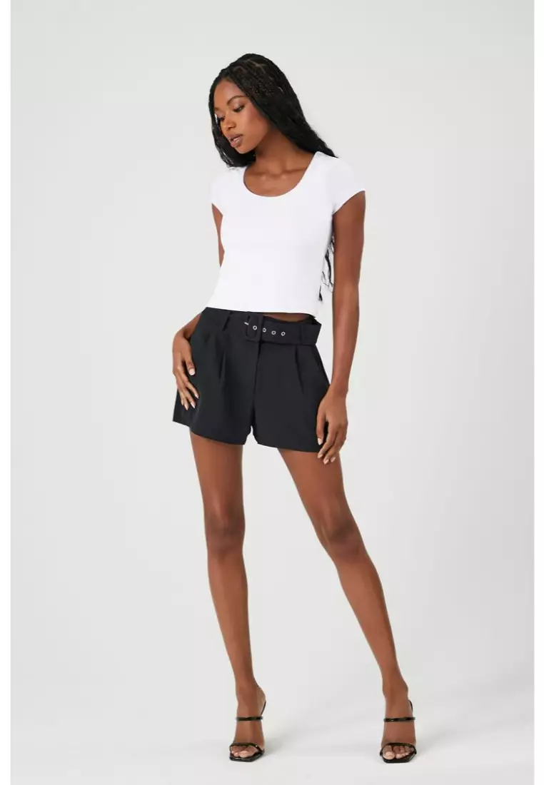Forever 21 black sales high waisted shorts