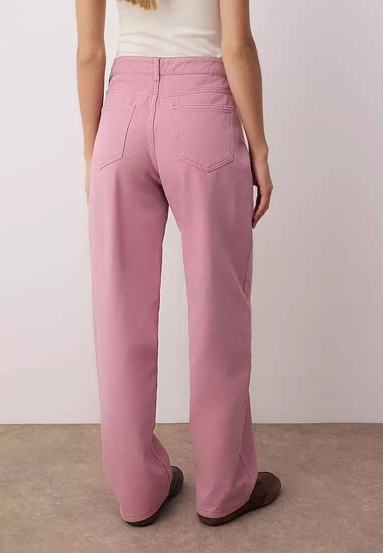 Dusty Rose Low Rise Skater Jeans