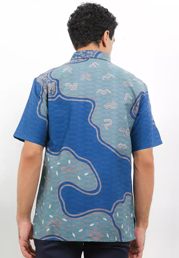 Hem Body Fit Batik Sekat Aksara