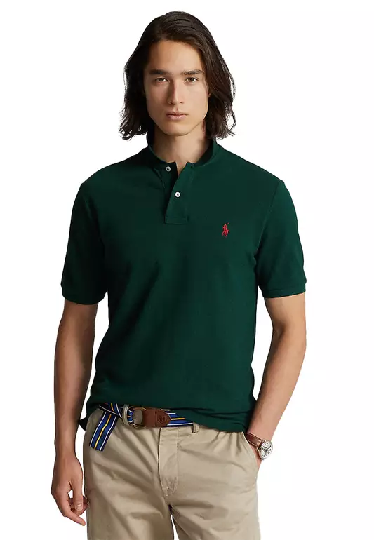 Custom Slim Fit Mesh Polo Shirt