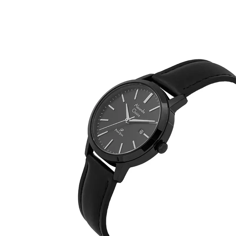 Jam Tangan Wanita Alexandre Christie Primo Steel AC 1007 LD LIPBA ACF-1007 AC 1007 AC1007 Black Leather Strap