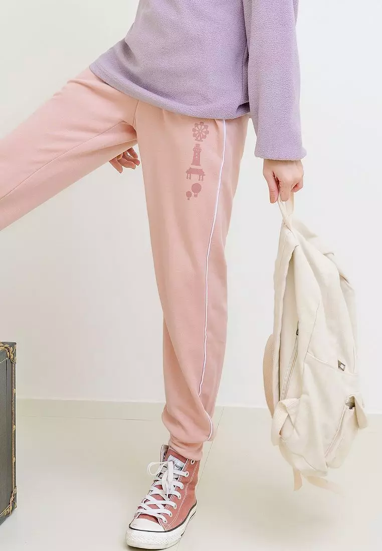 HELLO KITTY Taiwan Print UV-Protection Colorblock Jogger Pants for Women [KB1442]