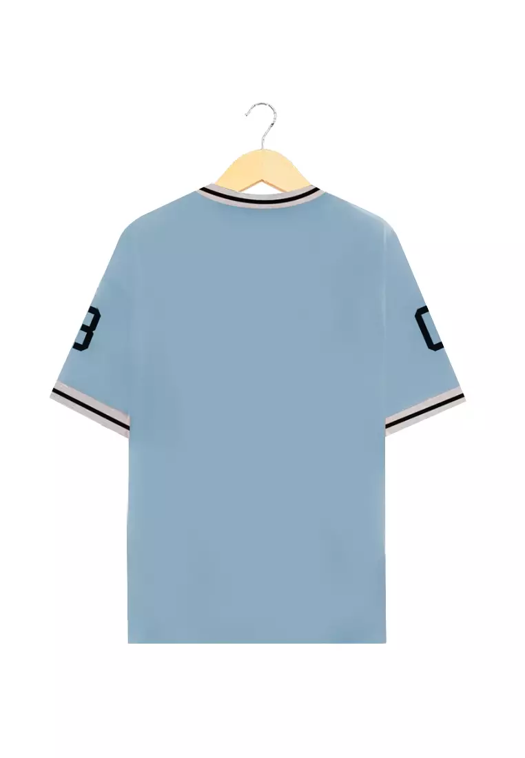Ryusei Oversize T-shirt Jersey StrikeOut Dusty Blue