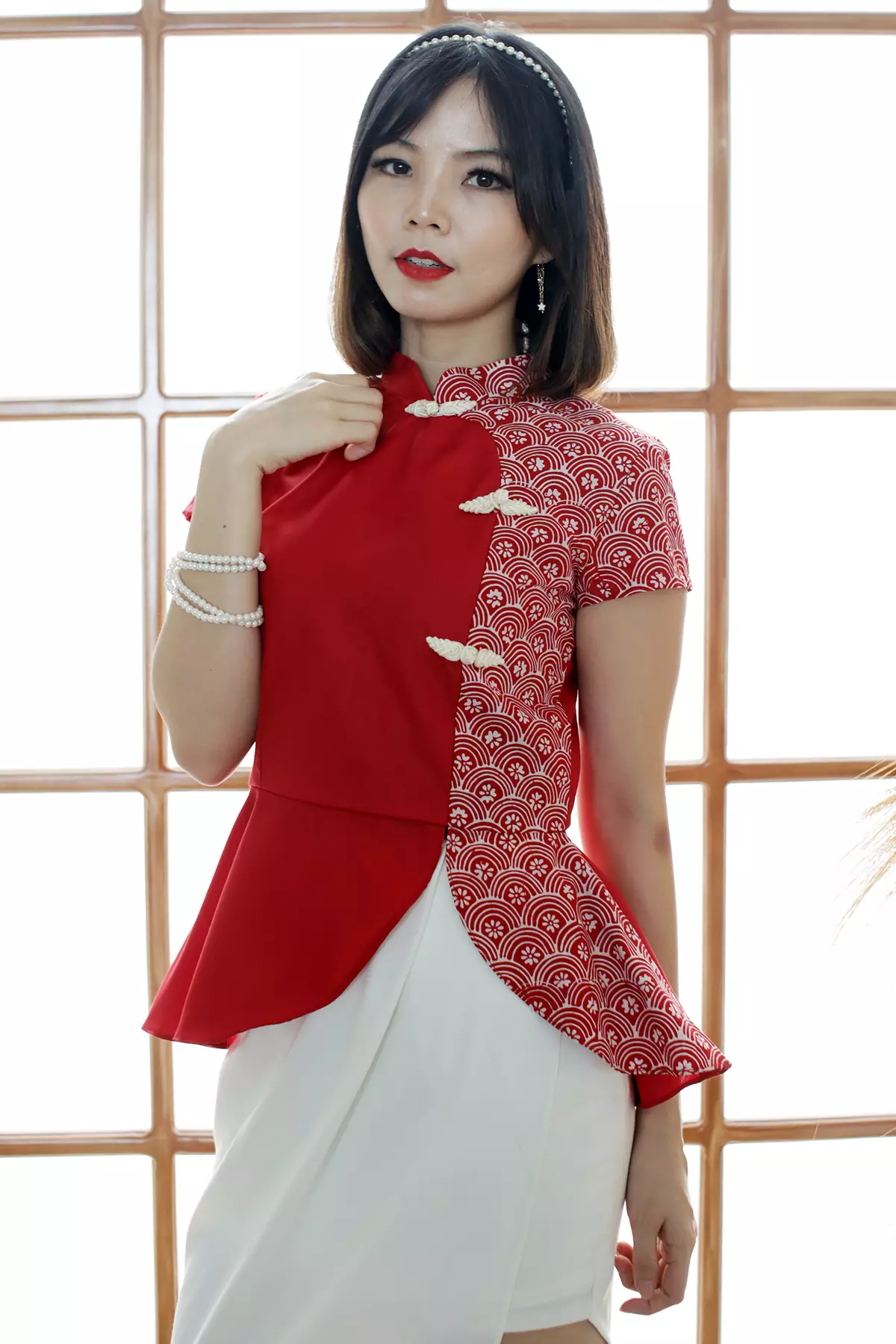 Asmiani Sisik Ikan Merak Batik Blouse