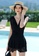 A-IN GIRLS black Elegant mesh-paneled swimsuit 5E8C0US6B843E5GS_2