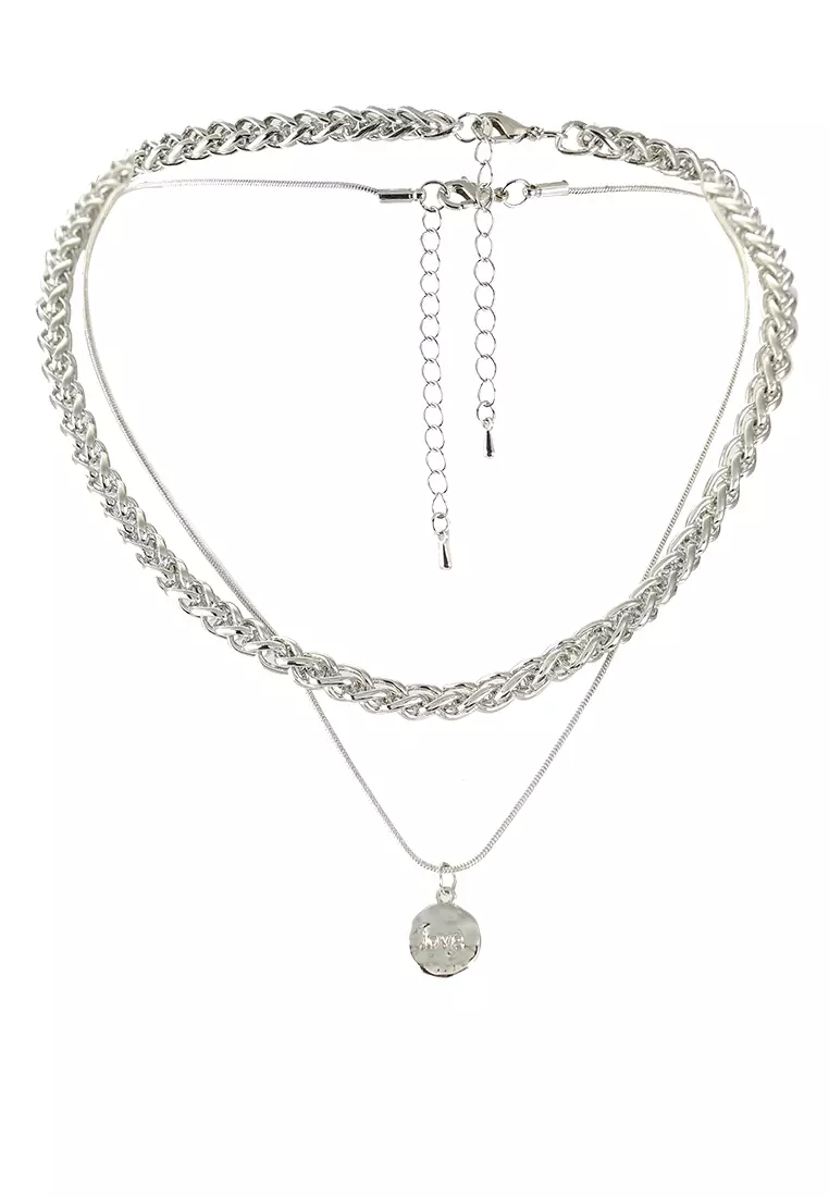Chain necklace layered hot sale