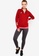 Hummel red Lead Woman Half Zip Sweatshirt 9D8D2AABB2D610GS_4