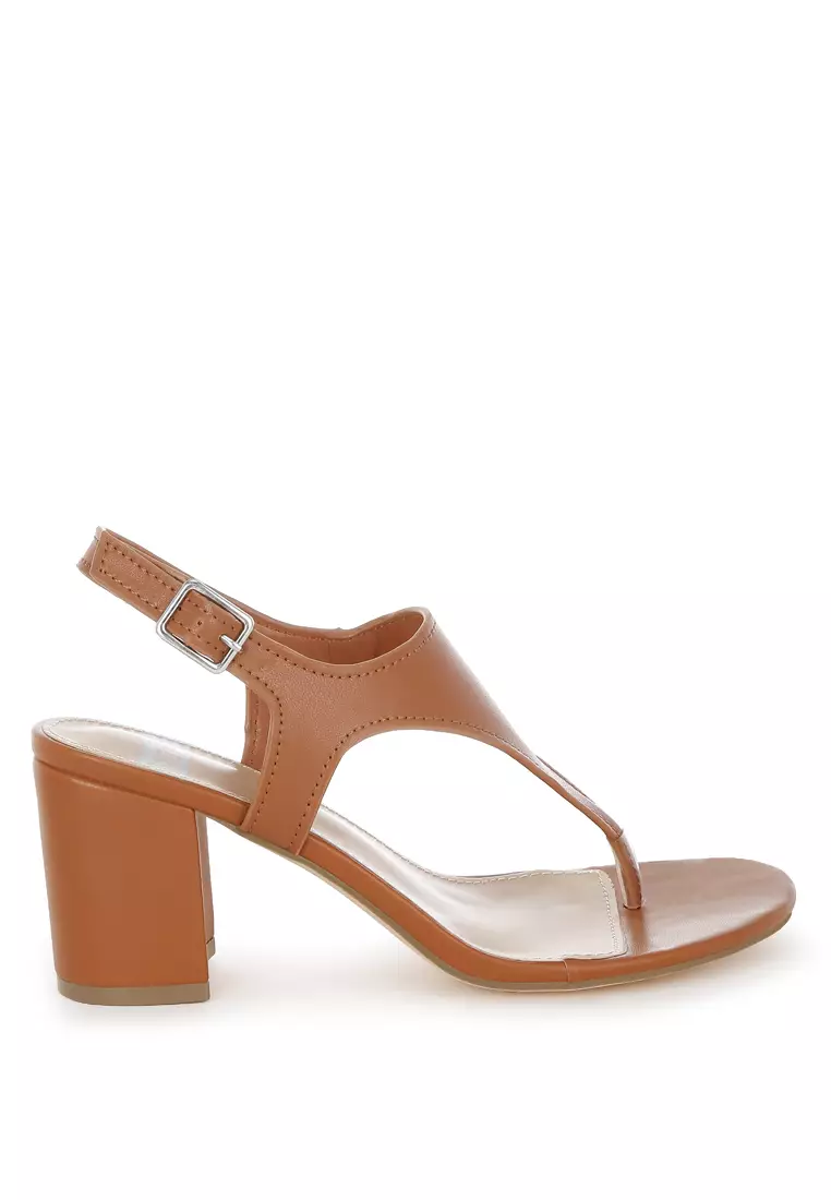 Buy Rag CO Real Leather Thong Toe Sandals In Tan 2025 Online