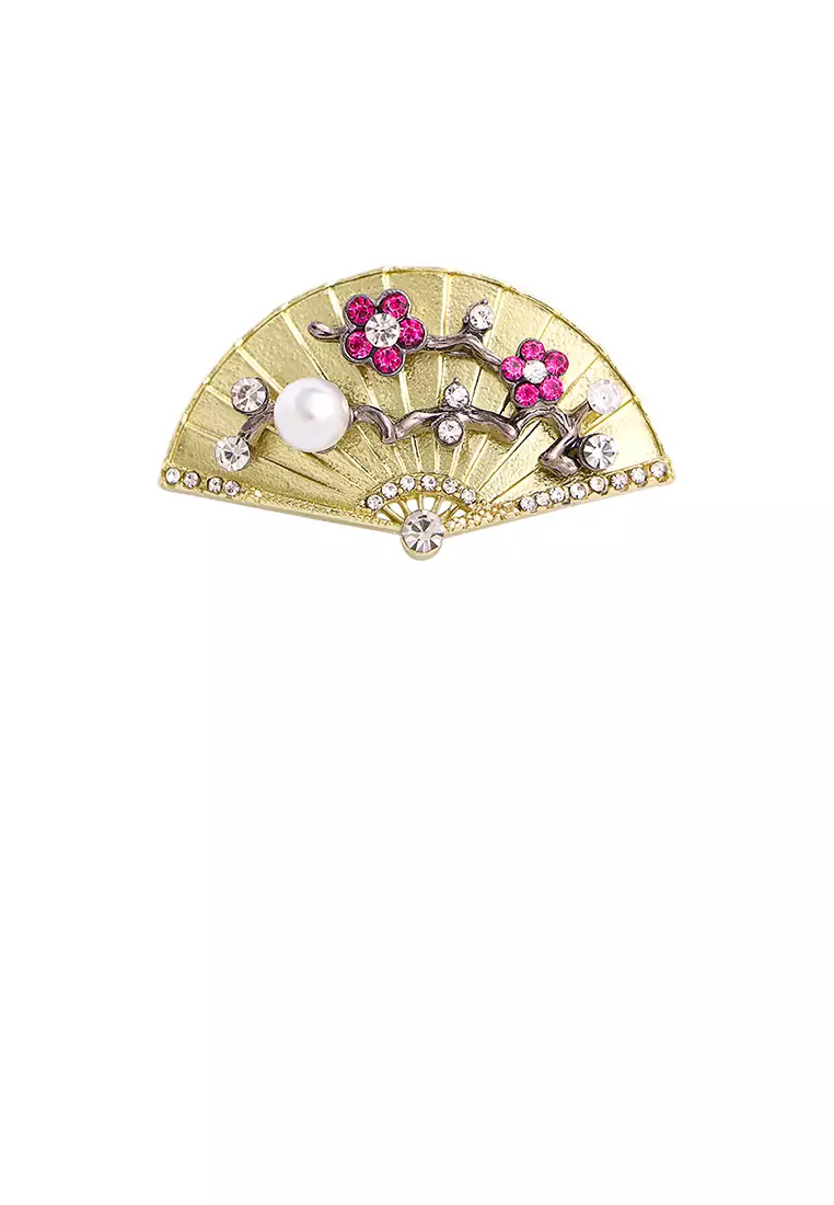 Gold tone brooch sale