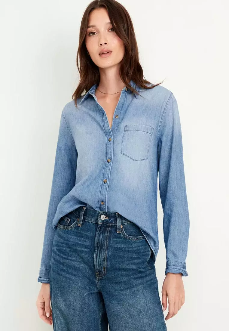 Classic Button-Down Jean Shirt