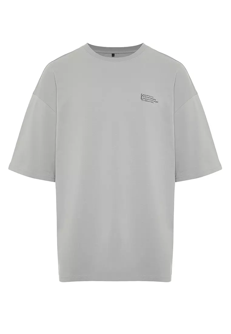 Minimal Text Printed T-Shirt