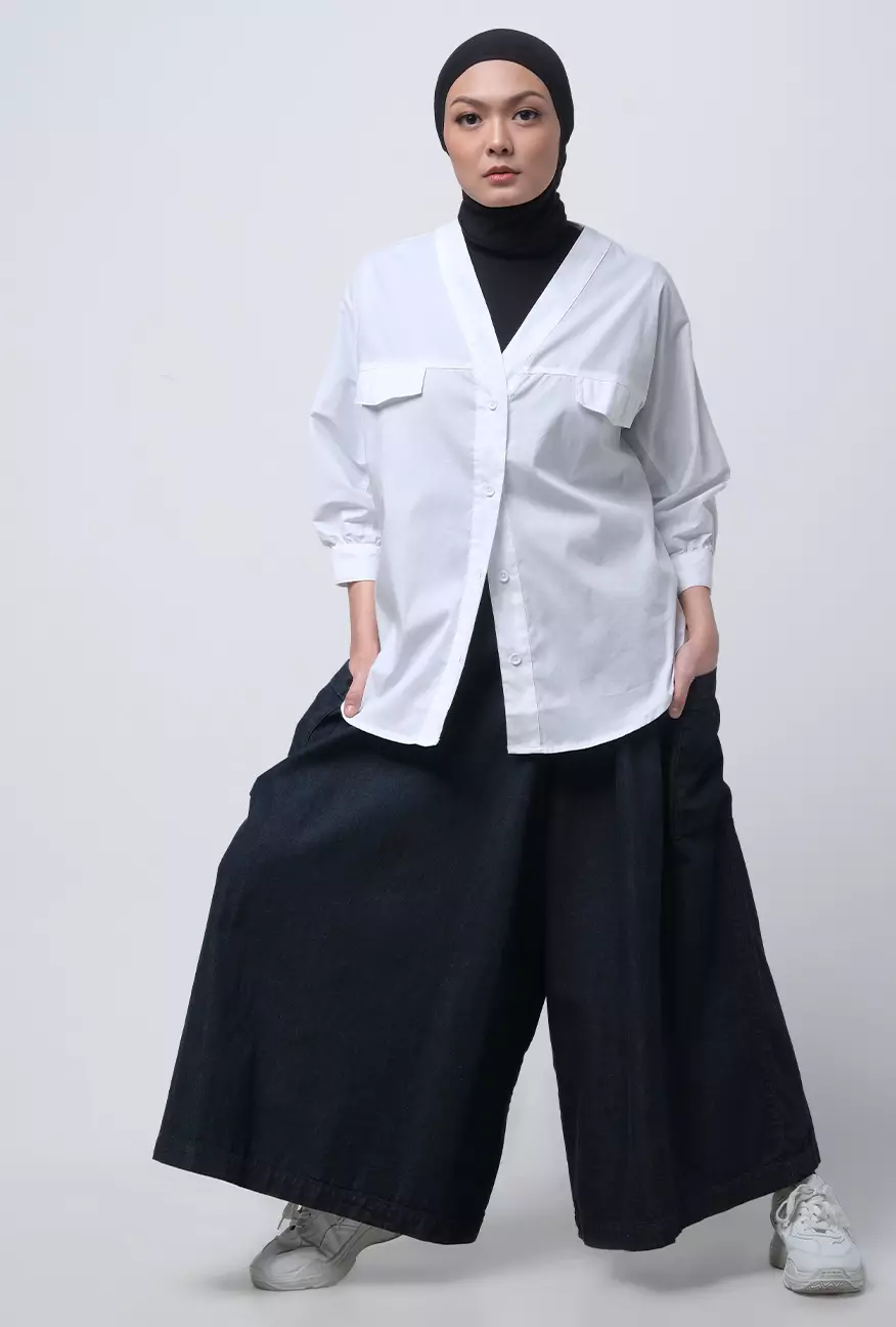 Kemeja Wanita Raven Offwhite