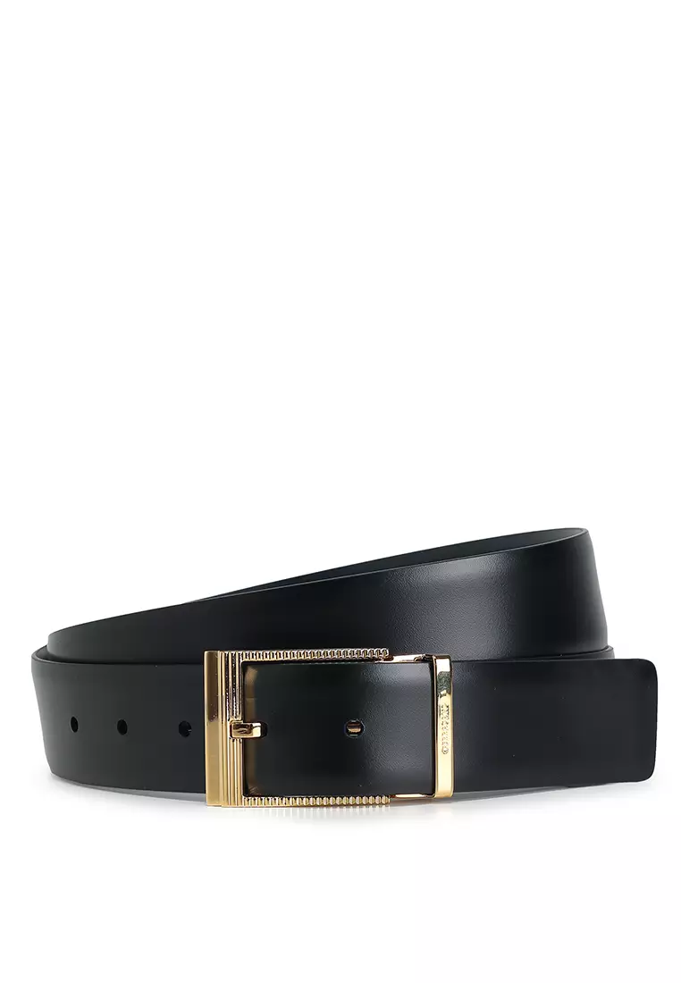 經典長方形扣環雙面腰帶 (ct)