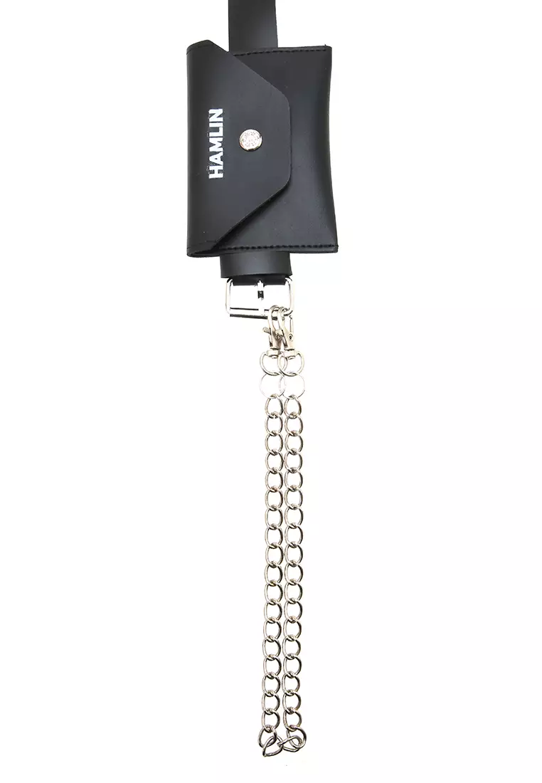 Imani Ikat Pinggang Wanita with Mini Wallet Multifunction Material Leather ORIGINAL - Black