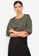 ZALORA WORK green Puff Sleeve Loose Top 8336AAAEF839DDGS_1