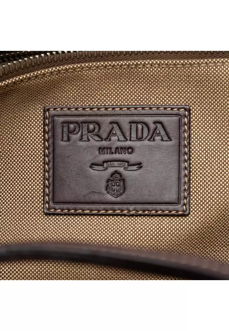 Pre-Loved Prada Canvas Canapa Logo Tote