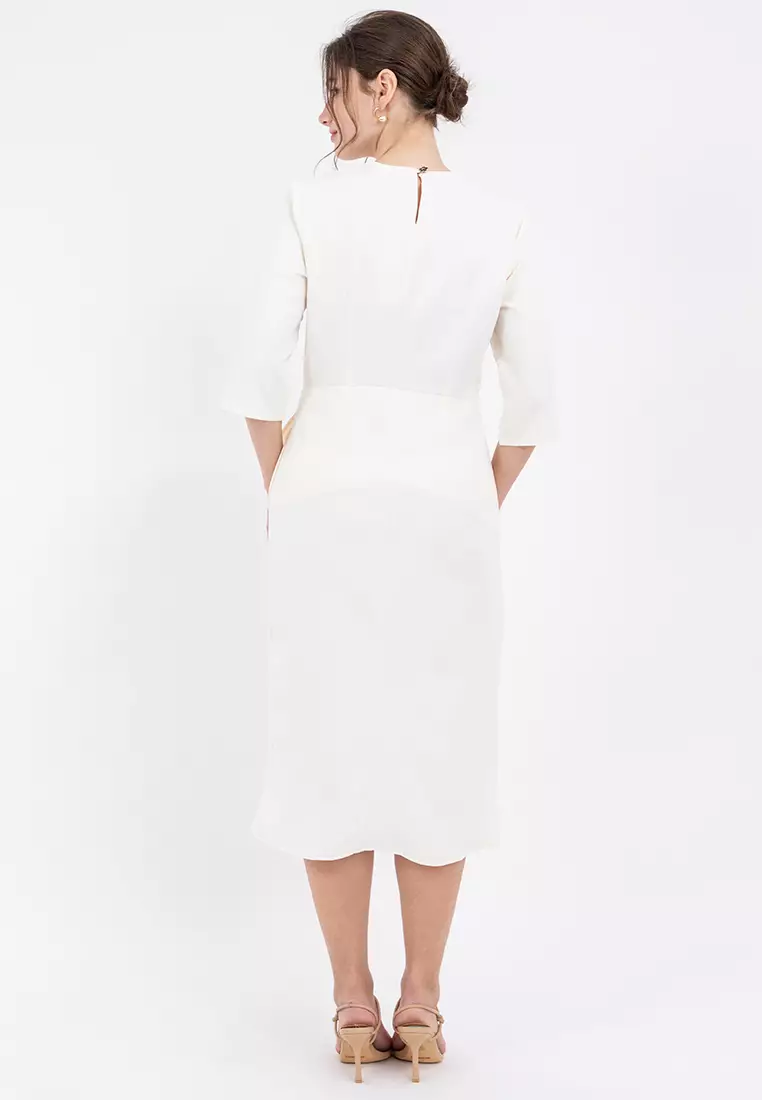 DOPRIZA Draped Ruched Dress