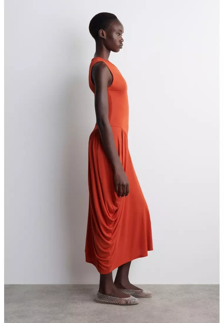 cos asymmetric silk dress Buy DRAPED MIDI 2026 Online $1501 - $2000 Randy Fenoli Off-the-Shoulder A-Line Size:Size 24W Cape sleeves and the