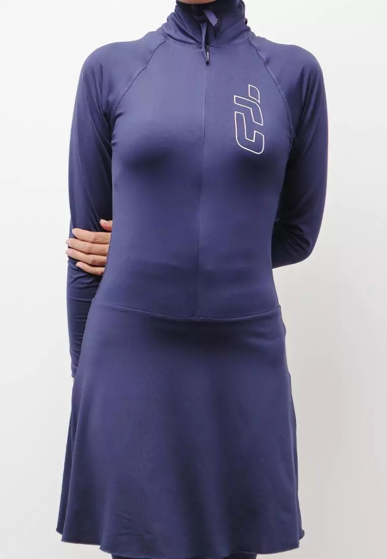 Td Active LSA21 Set Baju Renang Set Hijab Muslim Hijab Atasan Legging Navy