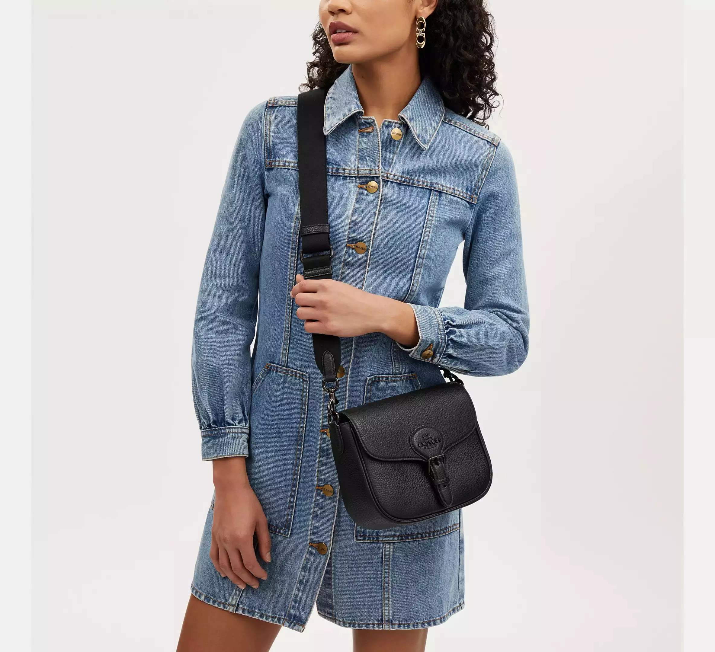 Coach Amelia Saddle Bag Copper Black