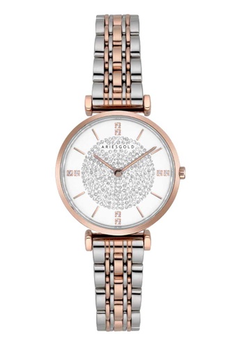 Aries Gold 多色 Aries Gold Vigoureux L 5039Z 2TR-W Rose Gold and Silver Stainless Steel Watch 84B92AC1A5AB7CGS_1