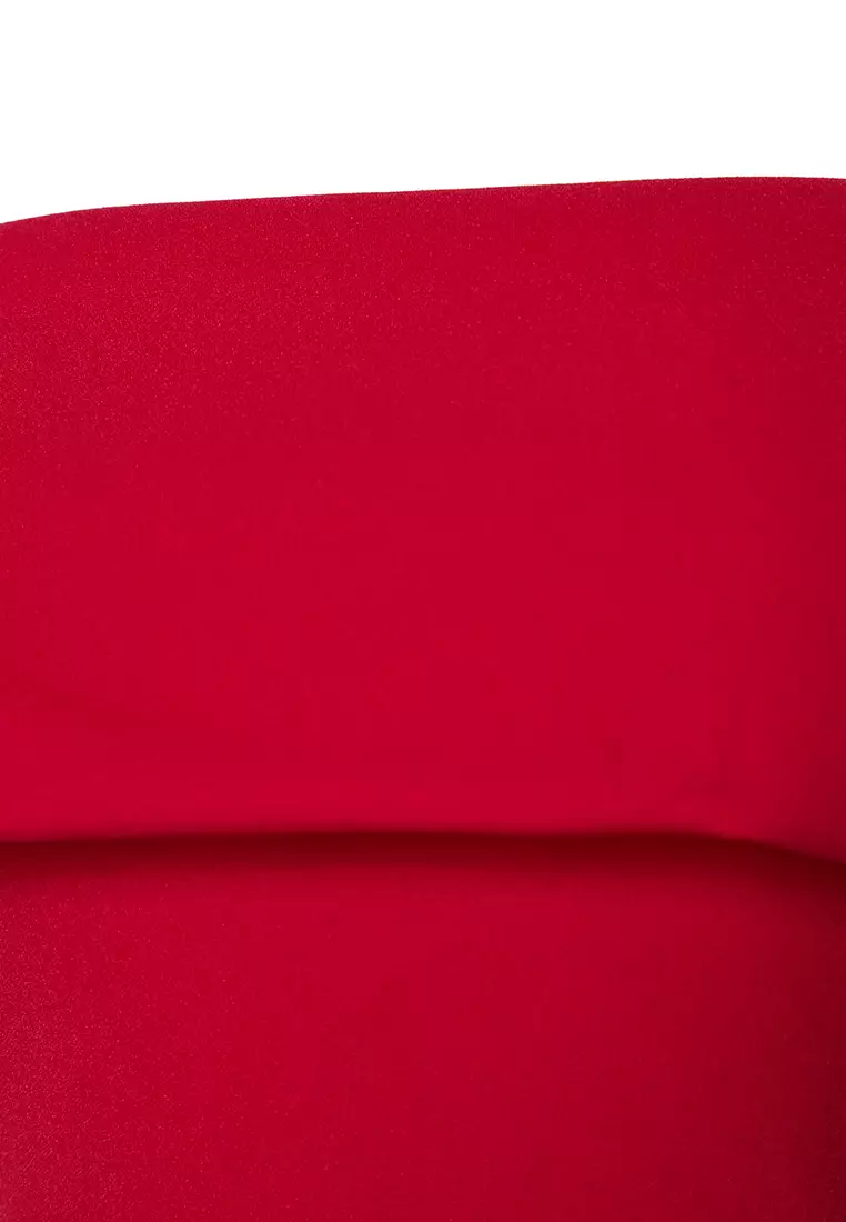 Strapless A-Line Cut Midi Dress