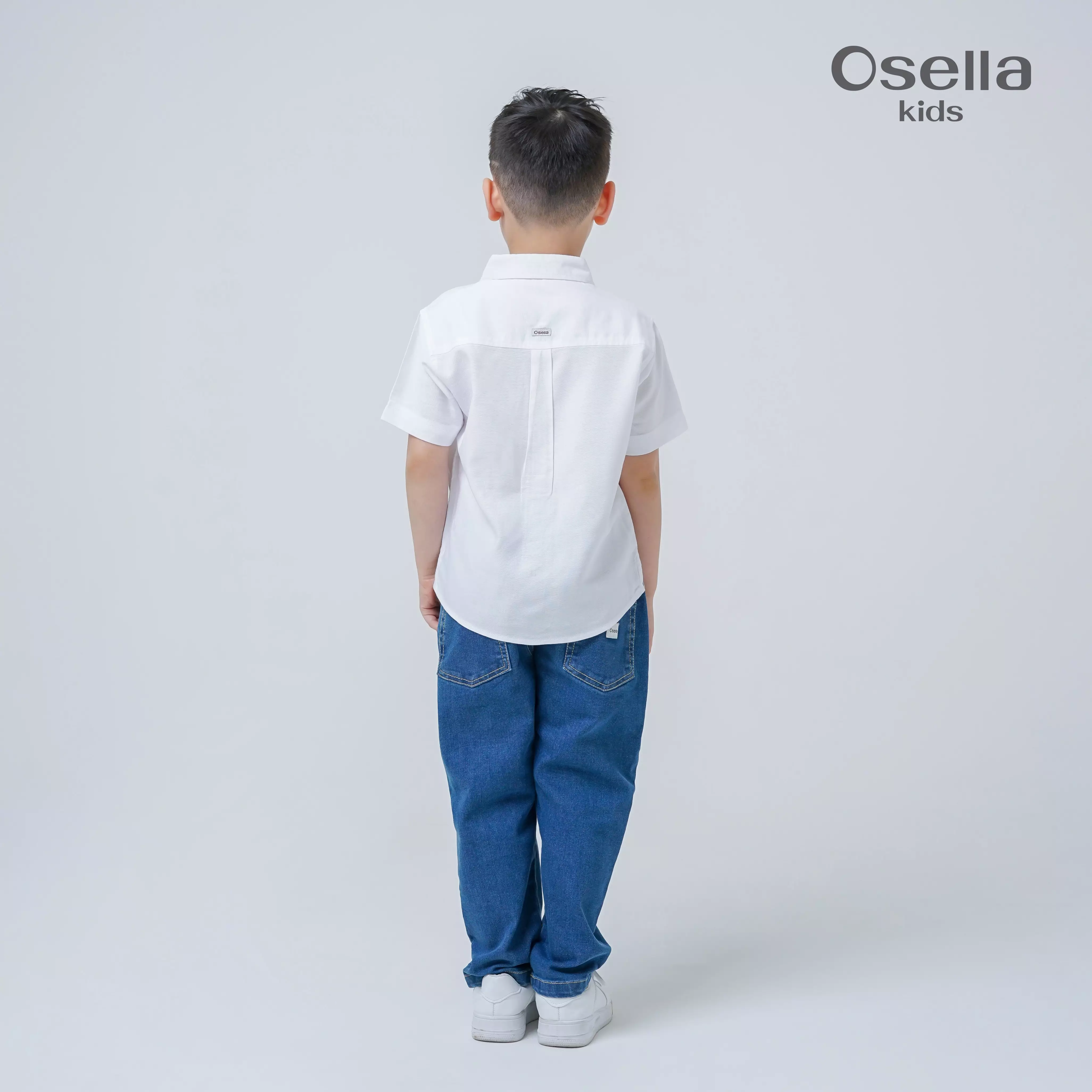 Osella Kids Kaif Short Sleeves Shirt 2232660201 | Atasan Kemeja Lengan Pendek Anak Laki Laki