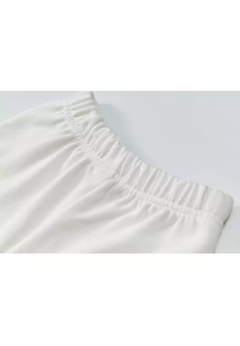 Baby kids plain white shorts 100% cotton bottom national day outfit 2022