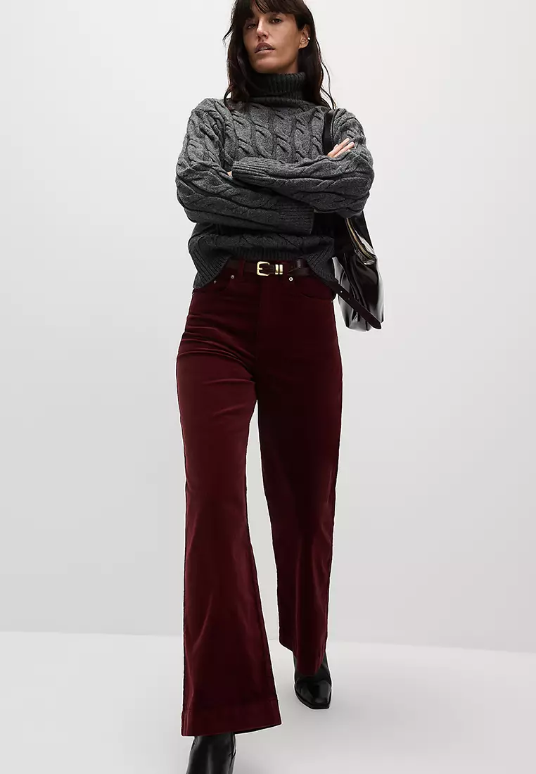 Cord Wide Leg Trousers
