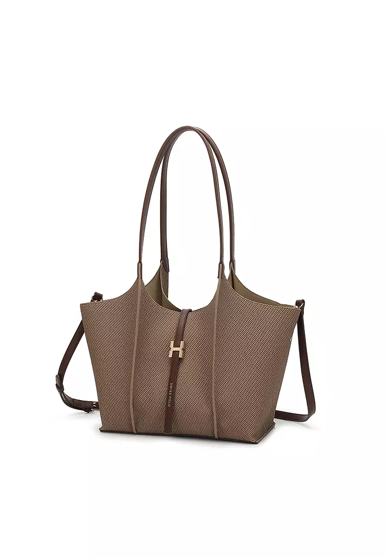 Women's Top Handle Bag / Sling Bag / Crossbody Bag / Shoulder Bag (Tas Tangan Wanita / Tas Selempang Wanita / Tas Bahu Wanita) - Cokelat