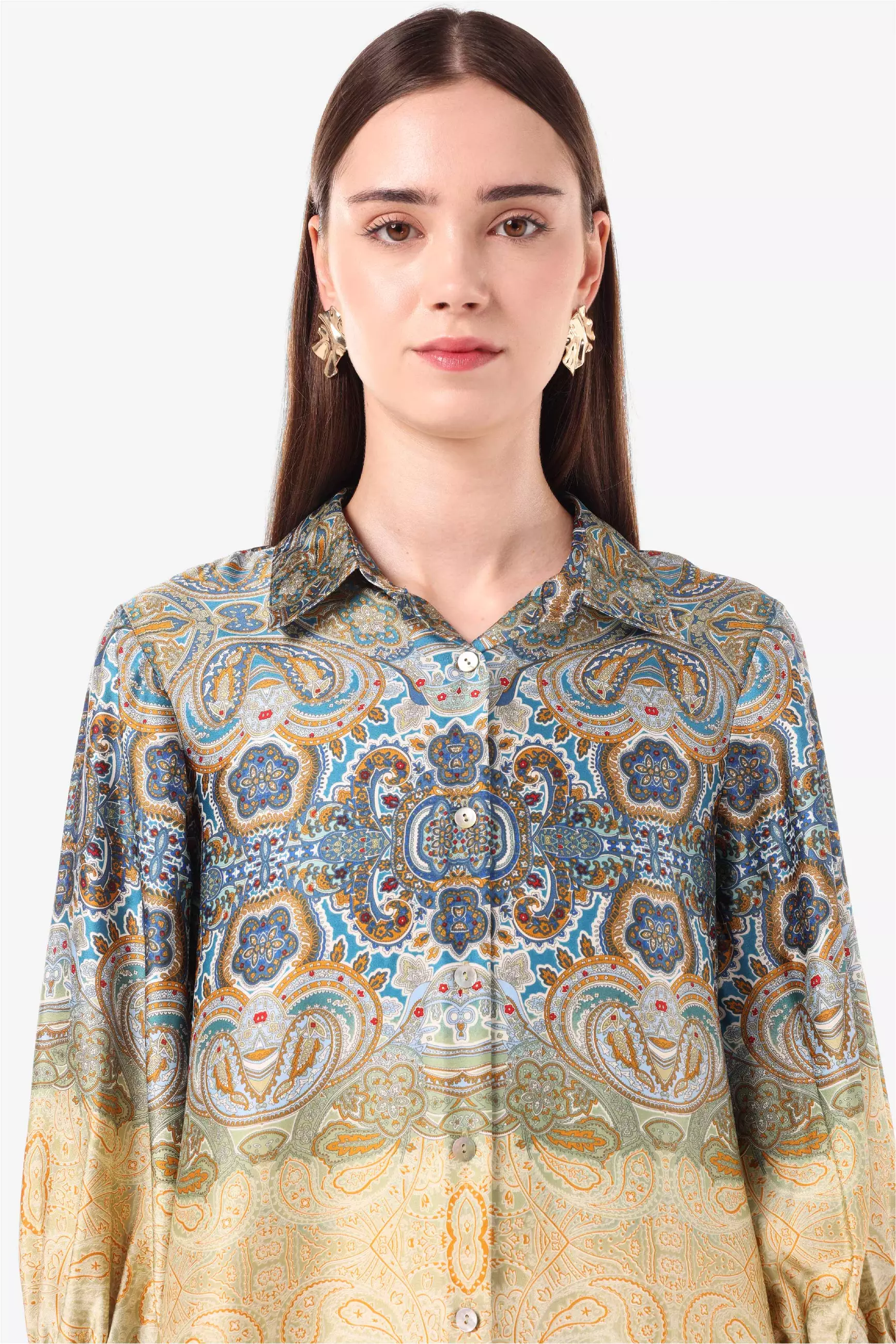 Minimal Puspita Shirt Blue Colour Blue