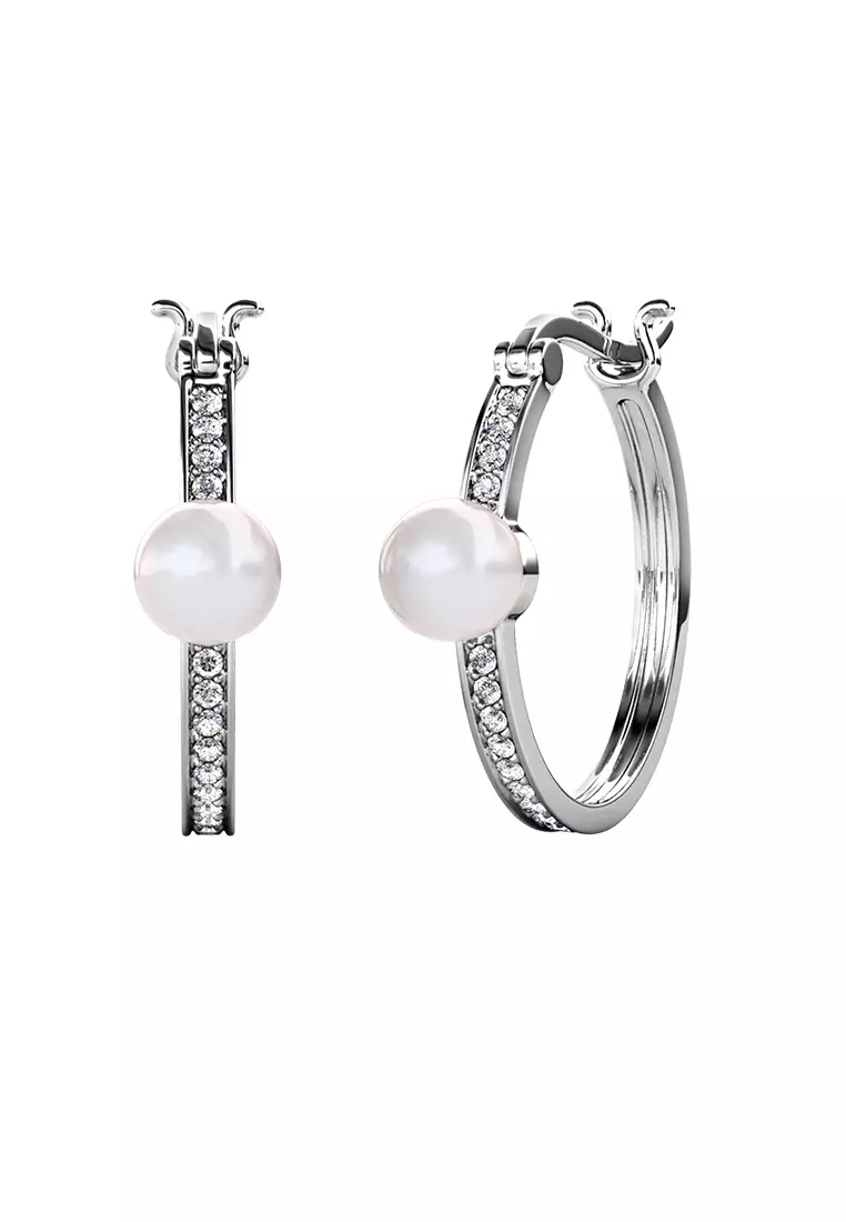 White clearance hoop earrings