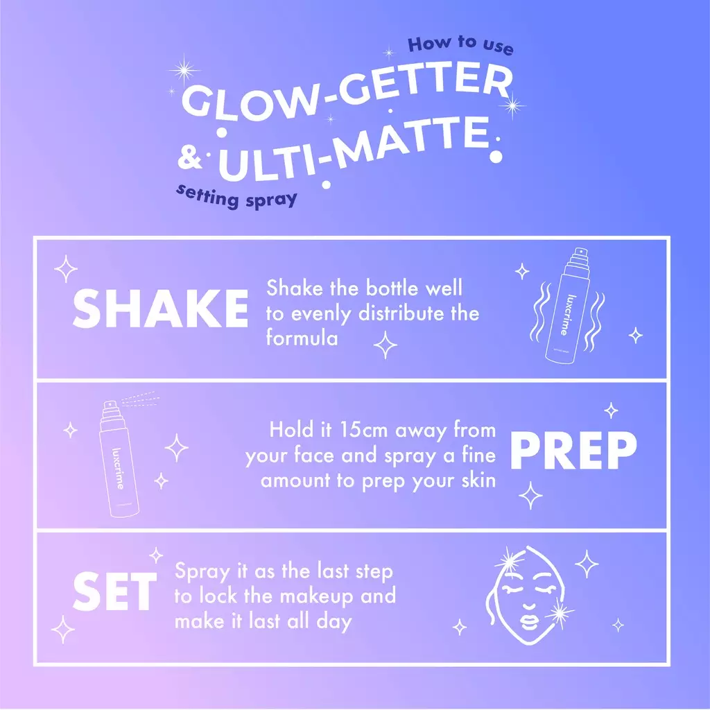 Luxcrime Glow-Getter Dewy Setting Spray