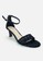 Benitz black and silver Women Ankle Strap Kitten Heels 1EA70SH2527CE8GS_1