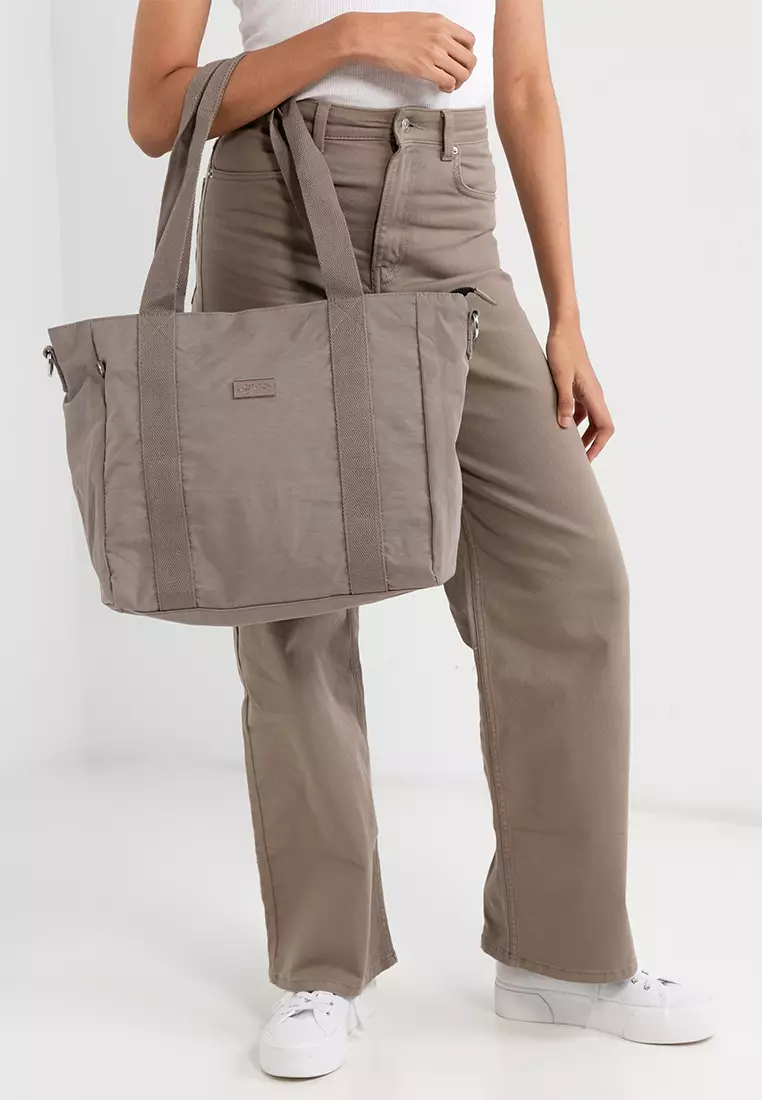 Metallic Series Crinkle Nylon Convertible Shoulder Bag