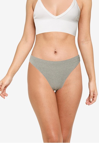 Cotton On Body grey Seamless Thong Briefs 75E46US0417F8AGS_1