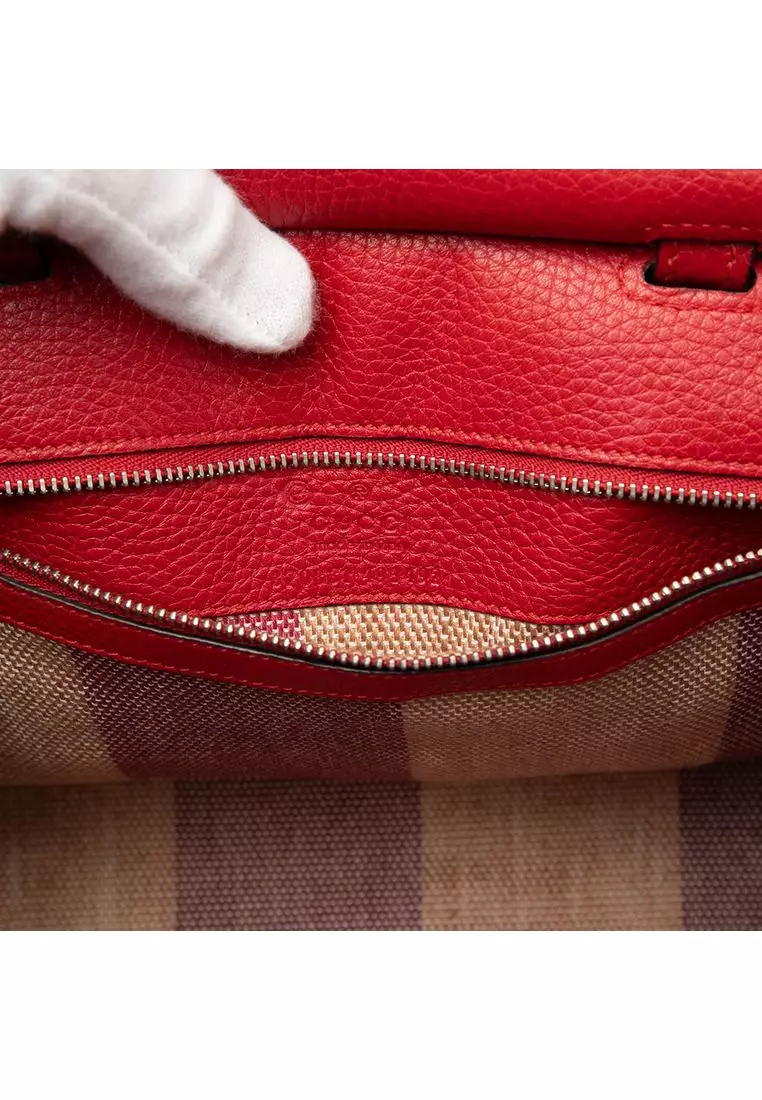 Pre-Loved Gucci Small Leather Bamboo Daily Satchel