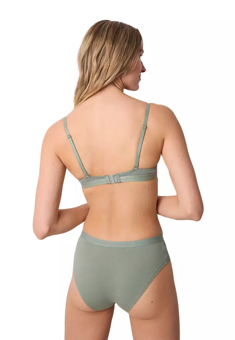 Beautiful Classic Bra In Khaki Cotton