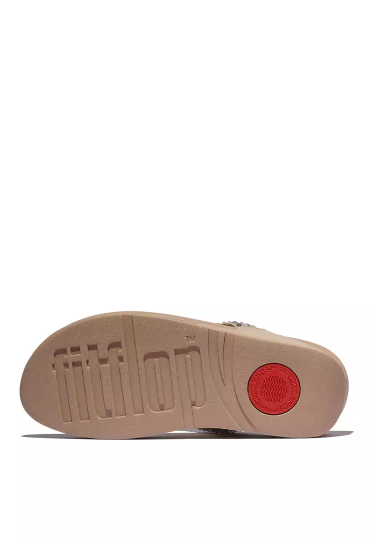 FitFlop LULU Maxi-Crystal Toe-Post Sandals - Classic Beige (E5U-B41)