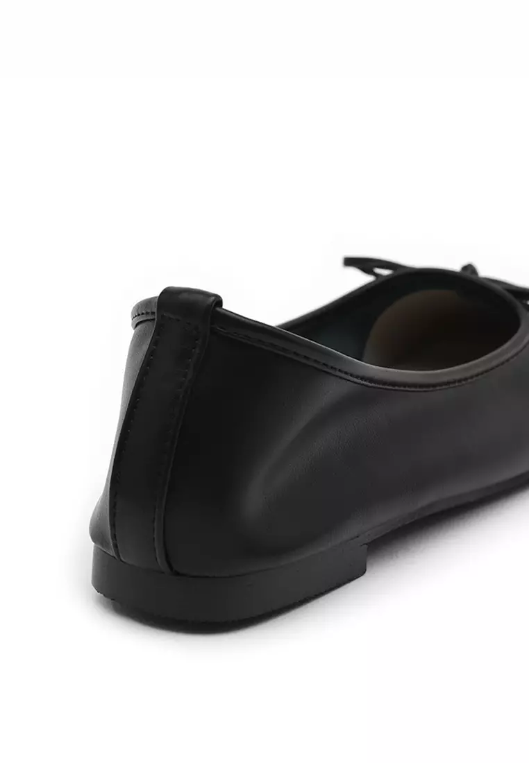 Ellisy Ribbon Flats (1cm) - Black