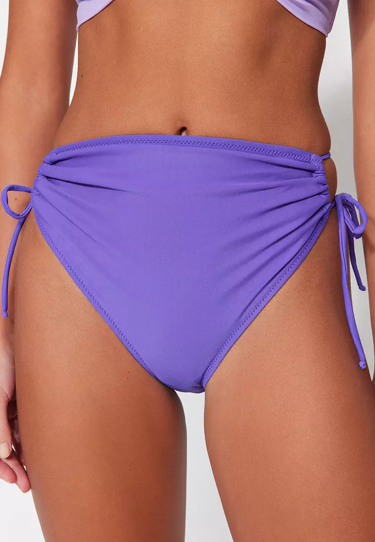 High Waist Bikini Bottom with Regular Leg