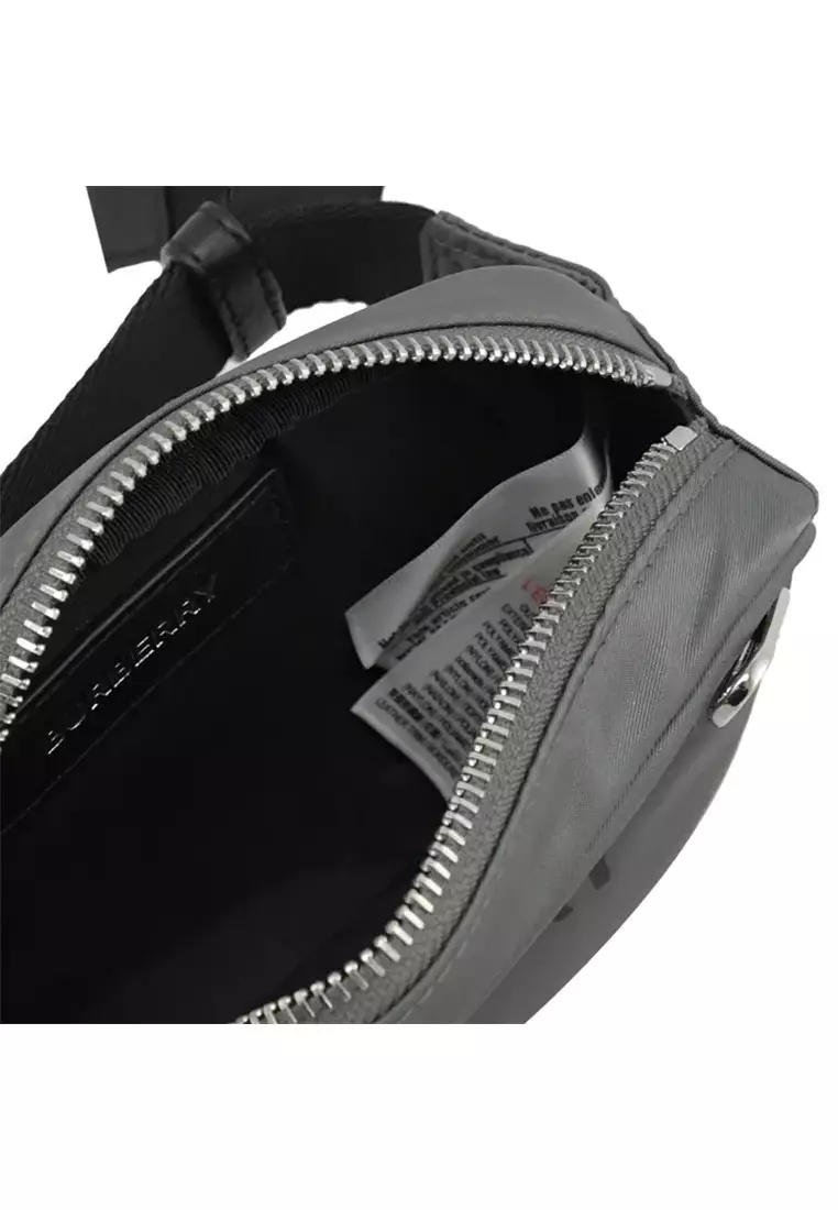 Buy Burberry Cannon Branded Nylon Belt/Crossbody Bag Grey 80528881