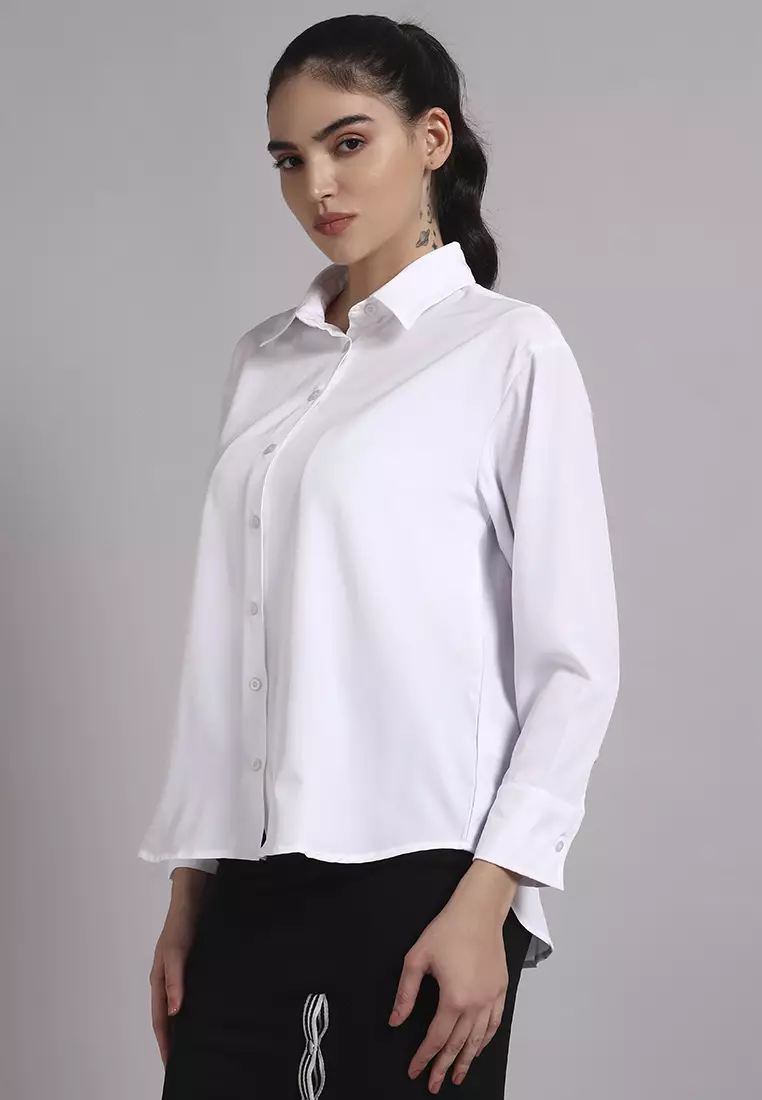 Women's SyncEase Oversized White Shirt