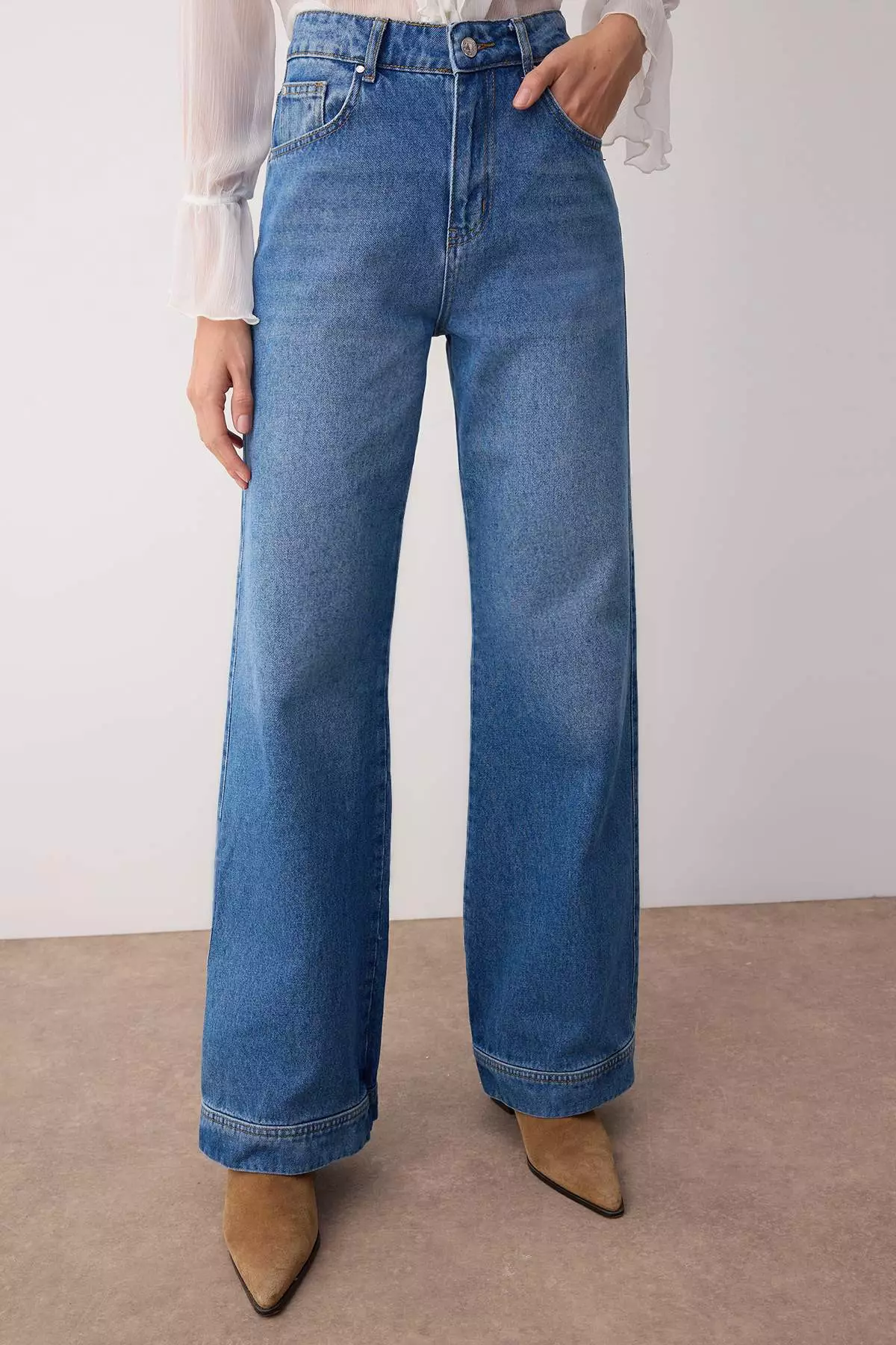 Mavi Normal Bel Wide Leg Jeans Twoaw26Je00006