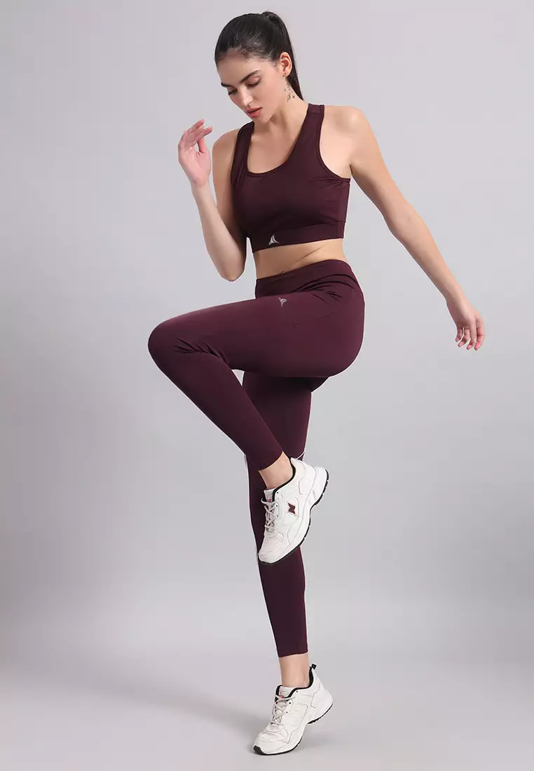 Legging Latihan/Lari Dasar Esensial Abu-abu